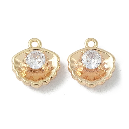 Латунь прелести, из прозрачного стекла, формы раковины