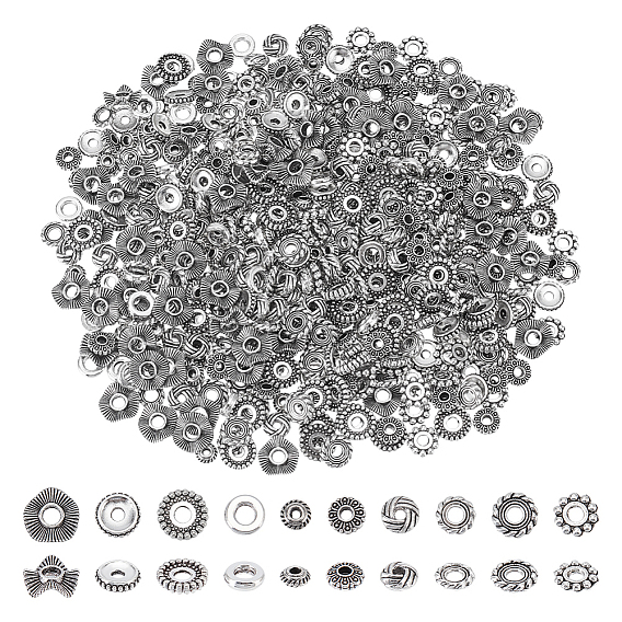 520 шт 10 стиль бусины-распорки сплава тибетского стиля, разнообразные