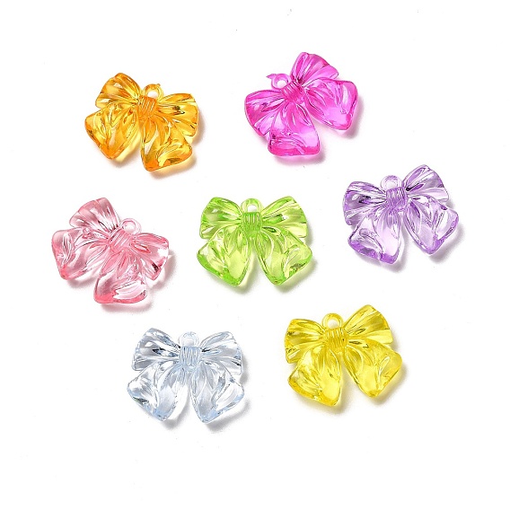 Прозрачные акриловые подвески, очарование бантом