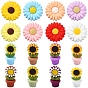 16 шт. 16 стили подсолнух/ромашка цветочный горшок пищевые экологически чистые силиконовые бусины