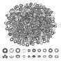 520 шт 10 стиль бусины-распорки сплава тибетского стиля, разнообразные