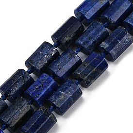 Natural Lapis Lazuli Dyed Beads Strands, Faceted, Column