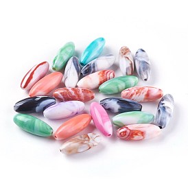 Acrylic Imitation Gemstone Beads, Oval