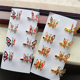 Childhood Memories Flying Little Butterfly Hair Clip Spring Shaking Beaded Side Clip Bang Clip Hair Accessories Hairpin