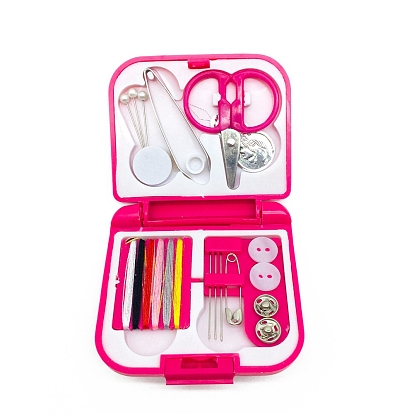 Sewing Tool Sets, including Sewing Needles, Polyester Thread, Safety Pins, Button, Sewing Snap Button, Clamp, Scissor, Sewing Needle Devices Threader