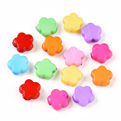 Непрозрачные акриловые бусины, окрашенные, цветок