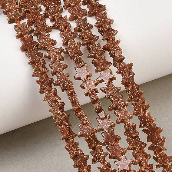 Synthetic Goldstone Beads Strands, Star