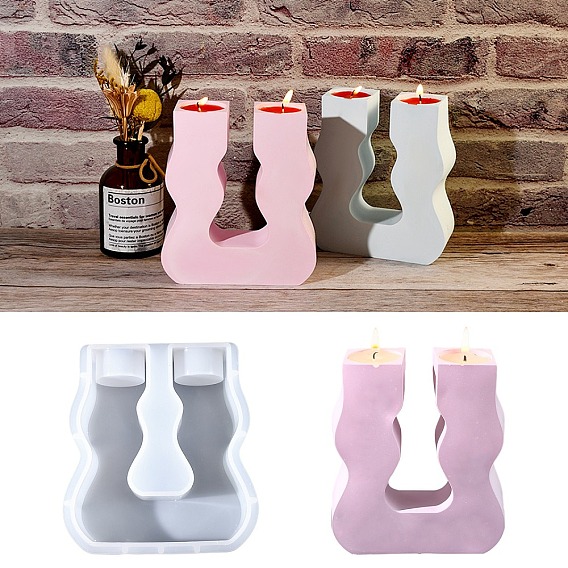 U-образные силиконовые формы, формы для подсвечников, формы для литья гипсовой смолы