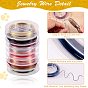 9 Rolls 9 Colors Copper Wire, for Jewelry Making Copper Beading Wire