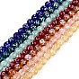 Handmade Lampwork Beads Strands, Speckled Round