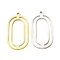 201 Stainless Steel Pendants, Double Oval Charms, Laser Cut, Cut-Out