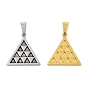 Ионное покрытие (ip) 304 подвески из нержавеющей стали, треугольный шарм