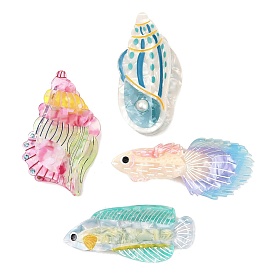 Заколки для волос с когтями из ацетата целлюлозы (смола), С золотыми результатами железа