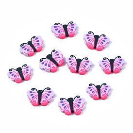 Handmade Polymer Clay Cabochons, Polymer Clay Slices for Resin Crafts & DIY Projects, Butterfly