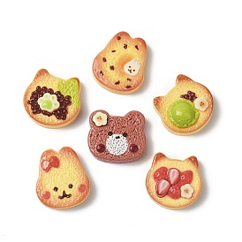 Симпатичные кабошоны из непрозрачной смолы, имитация печенья