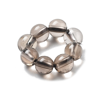 Натуральный дымчатый кварц бисер, круглые, класс 7