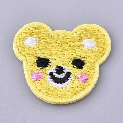 Computerized Embroidery Cloth Iron on/Sew on Patches, Costume Accessories, Appliques, Bear