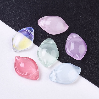 Colgantes de cristal de jade de imitación, pétalo
