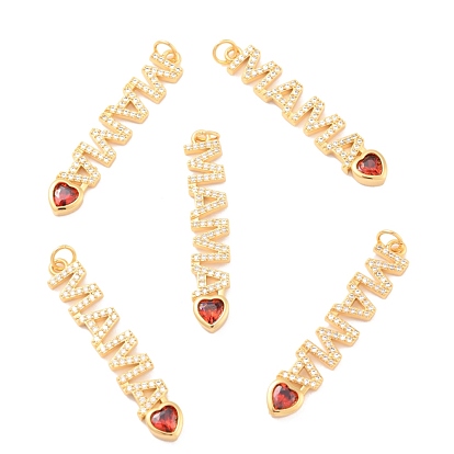 Экологически чистые латунные подвески из кубического циркония и стекла с микропаве, долговечный, без свинца, без кадмии и без никеля, реальный 18 k позолоченный