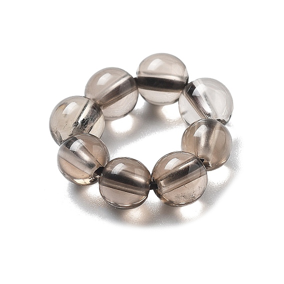 Натуральный дымчатый кварц бисер, круглые, класс 7