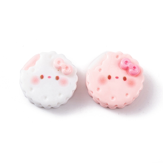 Кабошоны из смолы, плоский круглый принт