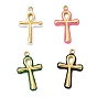304 нержавеющей стальной эмали подвески, анкх крест прелести, вакуумное покрытие pvd, реальный 18 k позолоченный