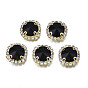Sew on Rhinestone, Glass Rhinestone, with Brass Prong Settings, Faceted, Square