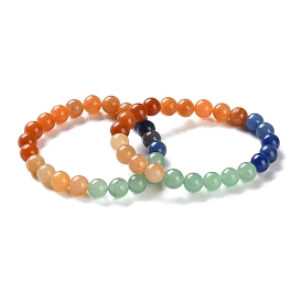 Браслеты из натурального авантюрина с бусинами для женщин и мужчин