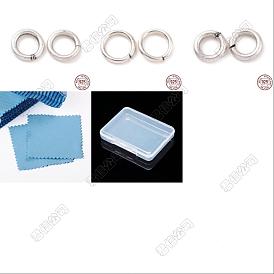60Pcs 3 Styles 925 Sterling Silver Open Jump Rings