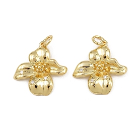 Латунные микро проложить кубического циркония подвески, цветок, с целью перехода в кольце, стойки покрытие, долговечный, без свинца и без кадмия