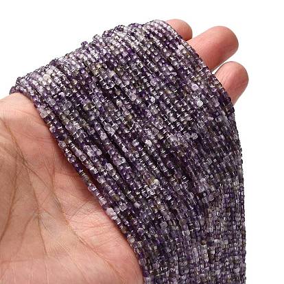 Природный аметист нитей бисера, граненые, бусины-кубы с настольной огранкой