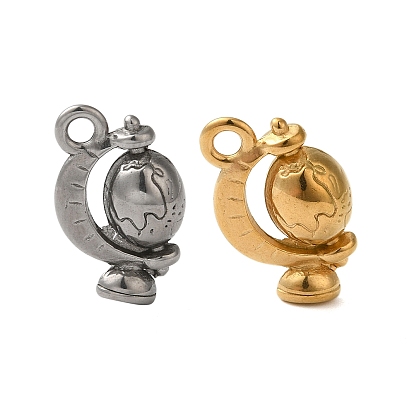 304 подвески из нержавеющей стали, шармы в виде земного шара