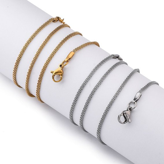 304 ожерелья из нержавеющей стали с сеткой для женщин и мужчин