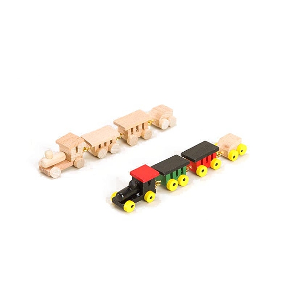 Деревянные поезда миниатюрные украшения, аксессуары для домашнего кукольного домика с микро-ландшафтом, притворяясь опорными украшениями