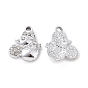 Alloy Crystal Rhinestone Pendants, Duck Charms