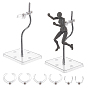 Adjustable Plastic Stand Base Action Figure Display Holder, for Doll Model Toy Support Stand Supplies, Rectangle