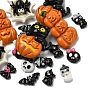 20шт 10 стили Хэллоуин непрозрачные смоляные кабошоны, разнообразные