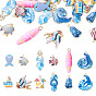 24Pcs 12 Styles Alloy Pendants, Printed, Mixed Shapes