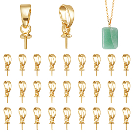 30 шт. латунные колышки для чашек, за половину пробурено бисера, без никеля 