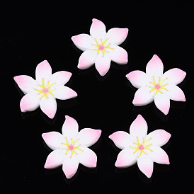 Spray Painted Opaque Resin Cabochons, Flower