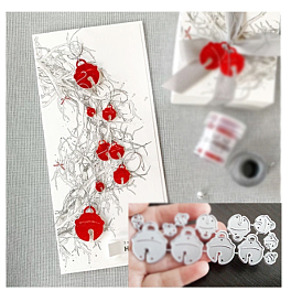 Christmas Bell Carbon Steel Cutting Dies Stencils, for DIY Scrapbooking/Photo Album, Decorative Embossing DIY Paper Card