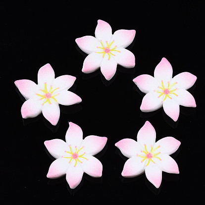 Spray Painted Opaque Resin Cabochons, Flower