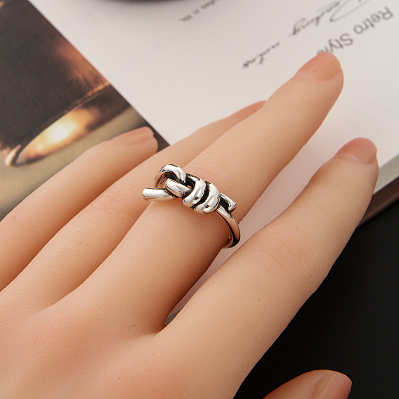 Регулируемые кольца-манжеты из ретро-сплава для женщин, твист