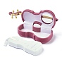 Velvet Jewelry Set Box, with Plastic, for Ring, Necklaces, Violin