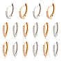 Brass Micro Pave Cubic Zirconia Huggie Hoop Earring Findings