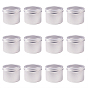 Round Aluminium Tin Cans, Aluminium Jar, Storage Containers for Cosmetic, Candles, Candies, with Slip-on Lid
