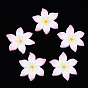 Spray Painted Opaque Resin Cabochons, Flower