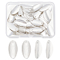 80Pcs Brass Blank Tag Flat Oval Slice Pendants