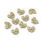 Brass Pave Clear Cubic Zirconia Cabochons, Nail Art Decoration Accessories, with Glass Rhinestone, Mask