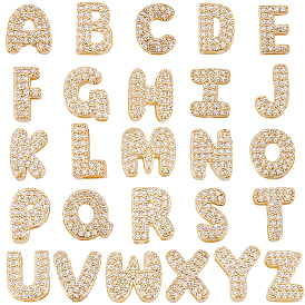 26 шт. 26 стили латунные микропаве прозрачные кубические циркониевые подвески